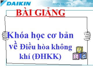 Bài giảng Khóa học cơ bản về Điều hòa không khí