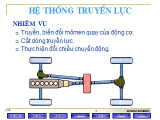 Bài giảng môn Hệ thống truyền lực