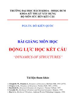 Bài giảng môn học Động lực học kết cấu