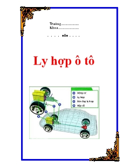 Bài giảng môn học Ly hợp ô tô