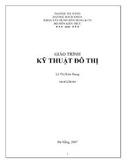 Bài giảng môn Kỹ thuật đô thị