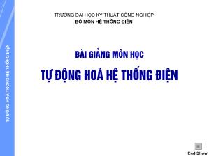 Bài giảng môn Tự động hóa hệ thống điện