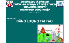 Bài giảng Năng lượng tái tạo