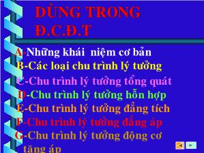 Bài giảng Nguyên lý động cơ đốt trong - Chương 1: Tổng quát động cơ đốt trong