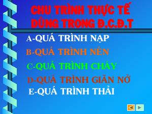 Bài giảng Nguyên lý động cơ đốt trong - Chương 2: Chu trình thực tế dùng trong động cơ đốt trong