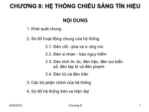 Bài giảng Nhiệt động học kĩ thuật - Chương 8: Hệ thống chiếu sáng tín hiệu