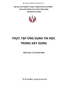 Bài giảng Thực tập ứng dụng tin học trong xây dựng