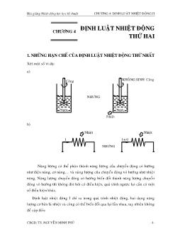 Bài giảng Trang bị điện ô tô - Chương 4: Định luật nhiệt động thứ hai