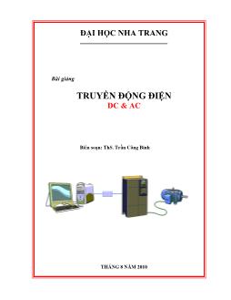 Bài giảng Truyền động điện DC và AC