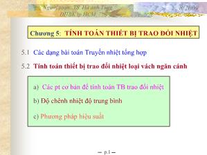 Bài giảng Truyền nhiệt VP - Bài 4: Truyền nhiệt và tính toán thiết bị nhiệt