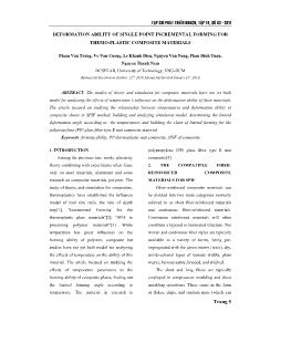 Deformation ability of single point incremental forming for themo-Plastic composite materials