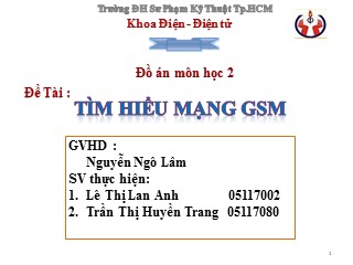 Đồ án Tìm hiểu mạng GSM