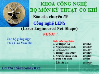 Giáo trình Công nghệ Lens