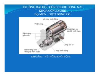 Giáo trình Điện động cơ (Chuẩn kiến thức)