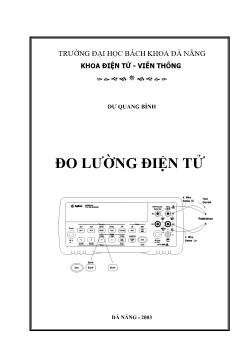 Giáo trình Đo lường điện tử - Dư Quang Bình