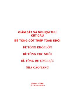 Giáo trình Giám sát và nghiệm thu kết cấu bê tông cốt thép toàn khối