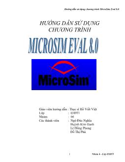 Giáo trình Hướng dẫn sử dụng chương trình MicroSim Eval 8.0