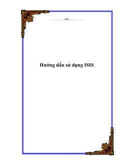 Giáo trình Hướng dấn sử dụng ISIS