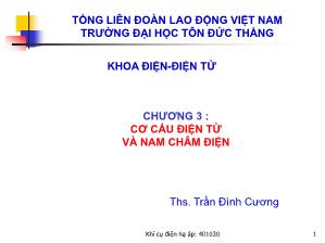 Giáo trình Khí cụ điện hạ áp - Chương 3: Cơ cấu điện từ và nam châm điện - Trần Đình Cương