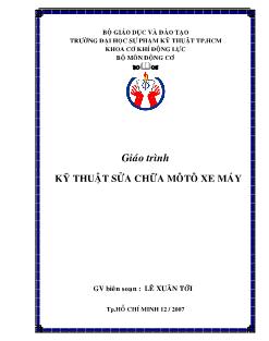 Giáo trình Kỹ thuật sửa chữa mô tô xe máy