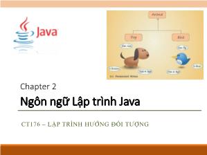 Giáo trình Lập trình hướng đối tượng - Chương 2: Ngôn ngữ lập trình Java