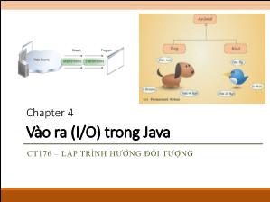 Giáo trình Lập trình hướng đối tượng - Chương 4: Vào ra (I/O) trong Java