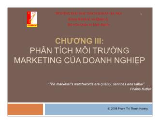 Giáo trình Marketing cơ bản - Chương 3: Phân tích môi trường Marketing của doanh nghiệp