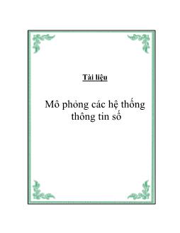 Giáo trình Mô phỏng các hệ thống thông tin số