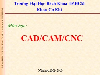 Giáo trình môn CAD/CAM/CNC