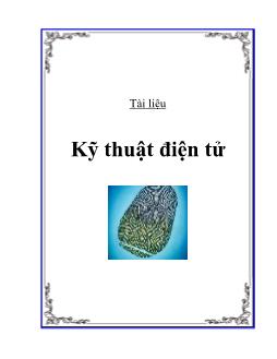 Giáo trình môn học Kỹ thuật điện tử