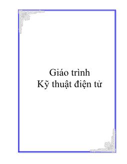 Giáo trình môn Kỹ thuật điện tử