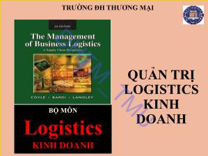Giáo trình Quản trị Logistics kinh doanh