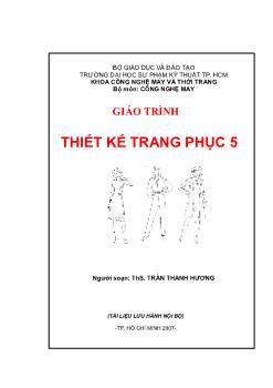 Giáo trình Thiết kế trang phục 5