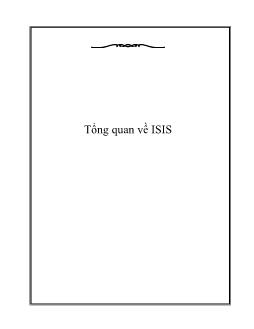 Giáo trình Tổng quan về ISIS