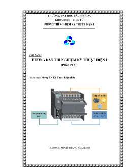 Tài liệu Hướng dẫn thí nghiệm kỹ thuật điện 1 (Phần PLC)