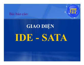 Bài báo cáo - Giao diện Ide - Sata