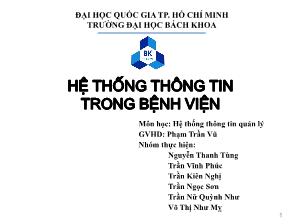 Bài thuyết trình Hệ thống thông tin trong bệnh viện