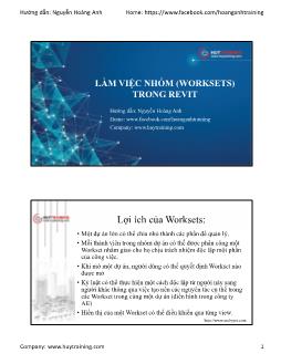 Bài thuyết trình Làm việc nhóm (worksets) trong revit