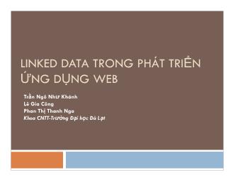 Bài thuyết trình Linked data trong phát triển ứng dụng web