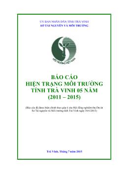 Báo cáo Hiện trạng môi trường tỉnh Trà vinh 05 năm (2011 – 2015)