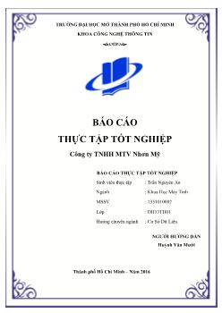 Báo cáo thực tập tốt nghiệp Quản trị website tại Công ty TNHH MTV Nhơn Mỹ