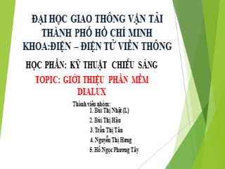 Công nghệ phần mềm - Giới thiệu phần mềm Dialux