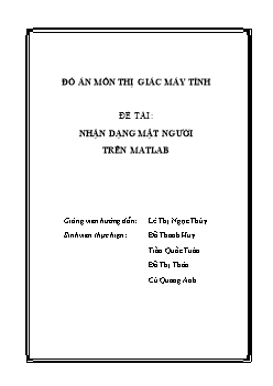 Đề tài Nhận dạng mặt người bằng thuật toán PCA trên Matlab