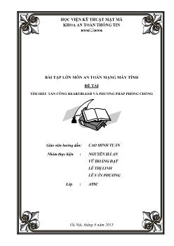 Đề tài Tìm hiểu tấn công heartbleed và phương pháp phòng chống