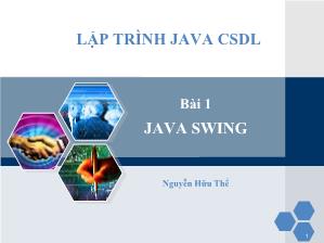 Lập trình java CSDL - Bài 1: Java swing