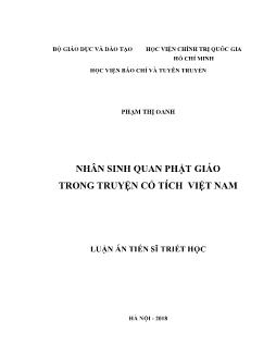 Luận án Nhân sinh quan phật giáo trong truyện cổ tích Việt Nam