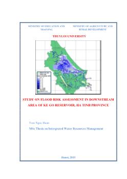 Study on flood risk assessment in downstream area of ke go reservoir, Ha tinh province