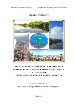Vulnerability assessment of freshwater resources in island to environment change a case study in Phu quoc island – Kien giang province