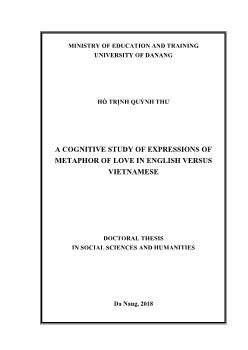 A cognitive study of expressions of metaphor of love in English versus vietnamese