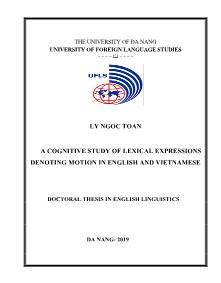 A cognitive study of lexical expressions denoting motion in English and Vietnamese